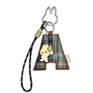 Pop Mart MONSTERS LABUBU Pin for Love Keychain Pendant, LETTER A Bag Charm - New